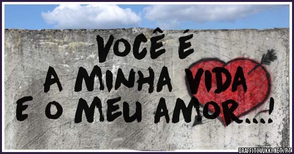 Você é 
A minha vida
E o meu amor...!