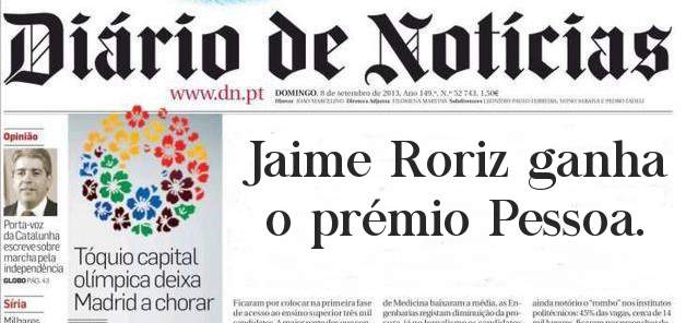 Jaime Roriz ganha o prémio Pessoa.