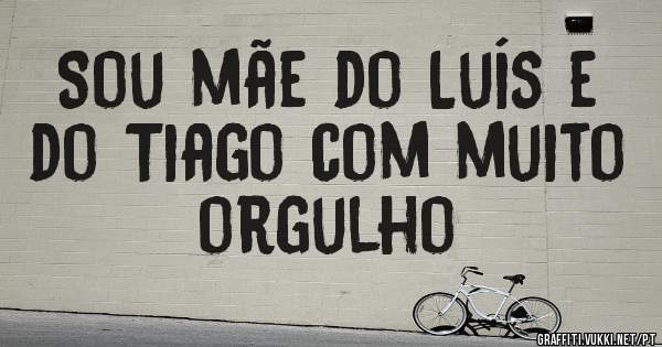 Sou mãe do Luís e  do Tiago com muito  orgulho 