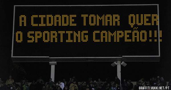 A cidade Tomar  quer o Sporting campeão!!!
