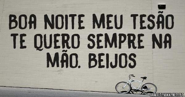 Boa noite meu tesão te quero sempre na mão. Beijos 