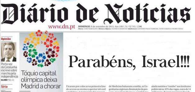 Parabéns, Israel!!!
