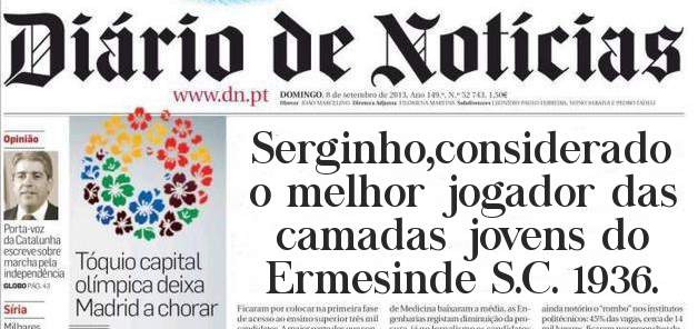 Serginho,considerado o melhor jogador das camadas jovens do Ermesinde S.C. 1936.