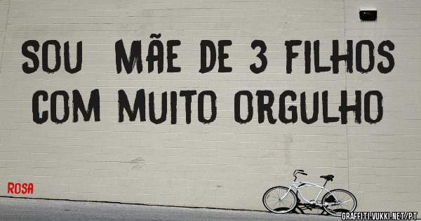 Sou  Mãe de 3 filhos com muito orgulho