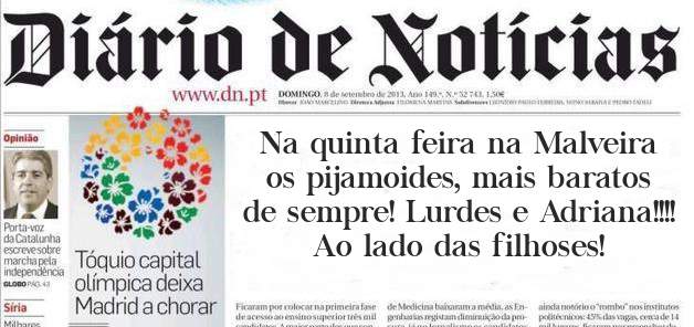 Na quinta feira na Malveira os pijamoides, mais baratos de sempre! Lurdes e Adriana!!!! Ao lado das filhoses!