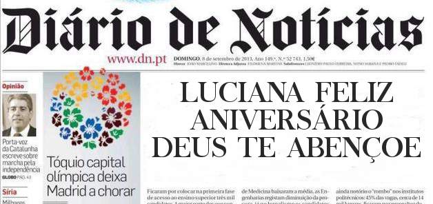 LUCIANA FELIZ ANIVERSÁRIO DEUS TE ABENÇOE 