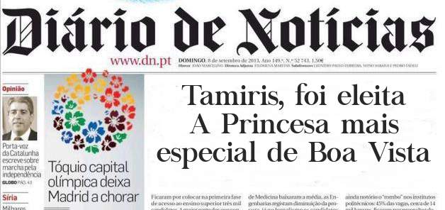 Tamiris, foi eleita
A Princesa mais especial de Boa Vista 