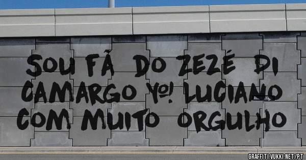 Sou fã  do Zezé  Di Camargo & Luciano  com muito  orgulho