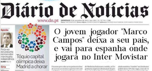 O jovem jogador ''Marco Campos'' deixa a seu pais, e vai para espanha onde jogará no Inter Movistar