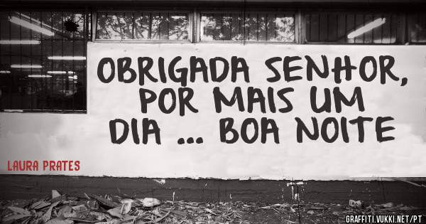 OBRIGADA SENHOR, POR MAIS UM DIA ... BOA NOITE