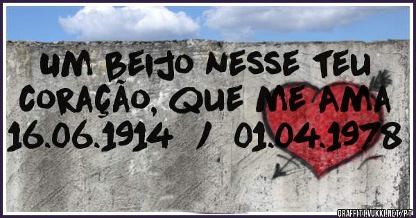 Um beijo nesse teu coração, que me Ama

16.06.1914  /  01.04.1978