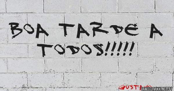 Boa tarde a todos!!!!!