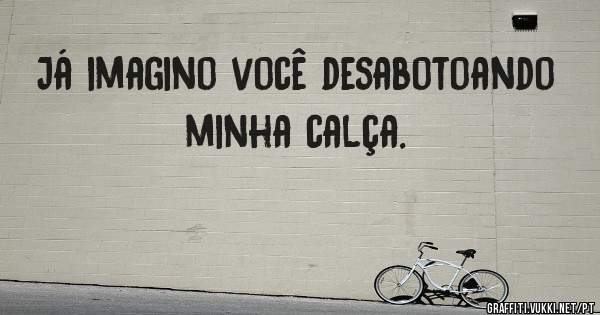 Já imagino você desabotoando minha calça.