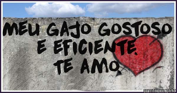 Meu gajo gostoso e eficiente. 
Te amo.
