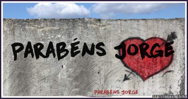 Parabéns Jorge
