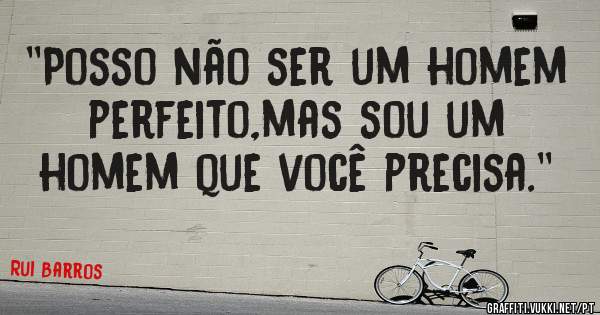 ''Posso não ser um homem perfeito,mas sou um homem que você precisa.''