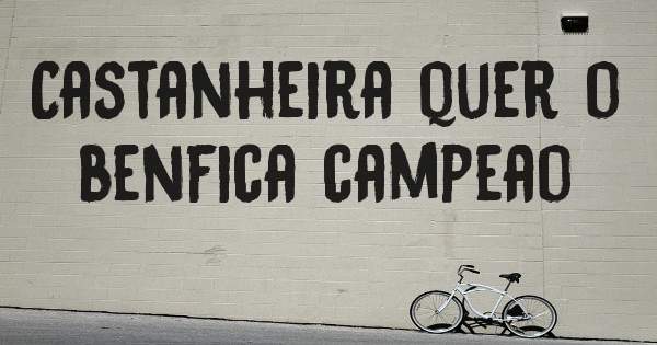 Castanheira quer o benfica campeao