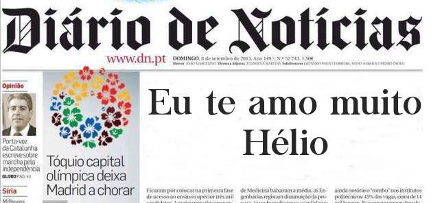 Eu te amo muito Hélio 
