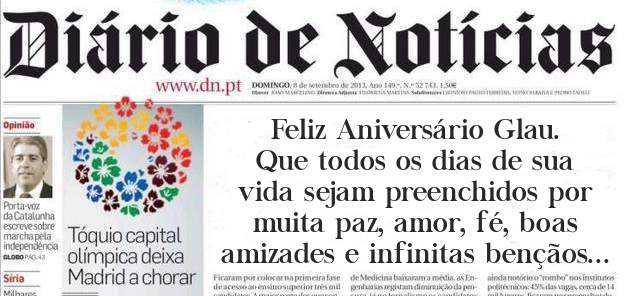 Feliz Aniversário Glau.
Que todos os dias de sua vida sejam preenchidos por muita paz, amor, fé, boas amizades e infinitas bençãos...

