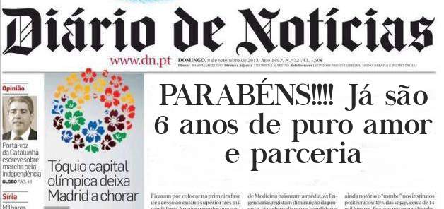 PARABÉNS!!!! Já são 6 anos de puro amor
e parceria
