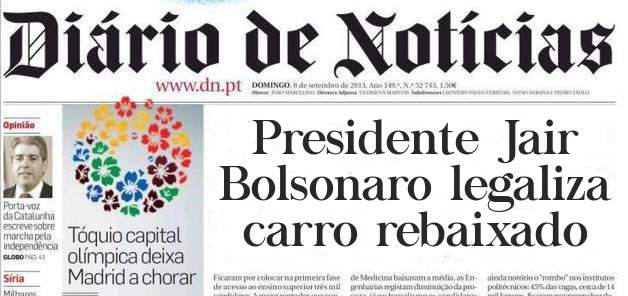 Presidente Jair Bolsonaro legaliza carro rebaixado 
