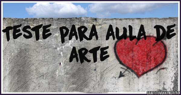 Teste para aula de arte 