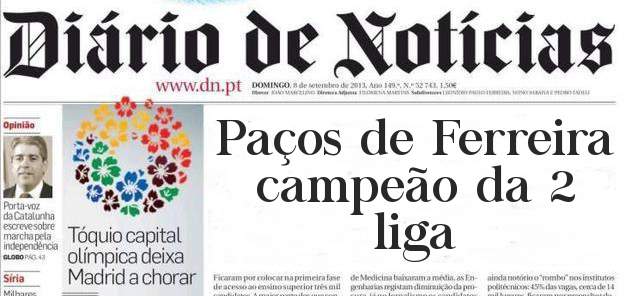 Paços de Ferreira campeão da 2 liga