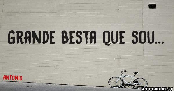 Grande besta que sou...