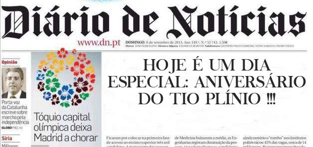HOJE É UM DIA ESPECIAL: ANIVERSÁRIO DO TIO PLÍNIO !!!