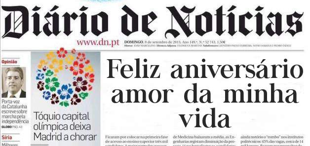 Feliz aniversário amor da minha vida 
