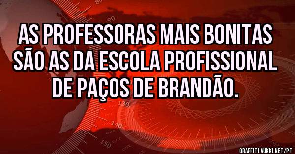 As professoras mais bonitas são as da Escola Profissional de Paços de Brandão.  
