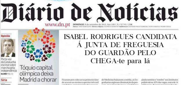ISABEL RODRIGUES CANDIDATA Á JUNTA DE FREGUESIA DO GUARDÃO PELO CHEGA-te para lá