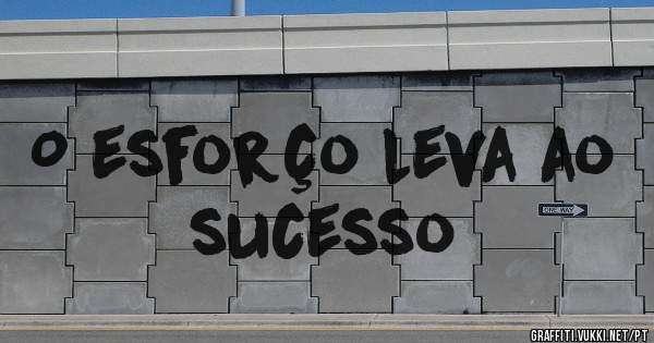 O esforço leva ao sucesso 