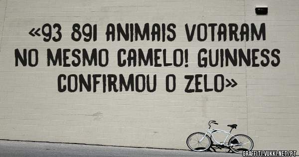 «93 891 animais votaram no mesmo camelo! Guinness confirmou o zelo»