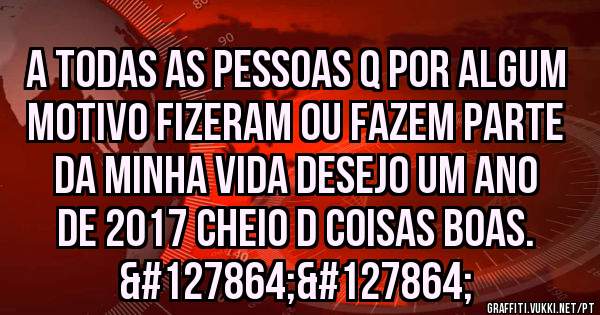 A todas as pessoas q por algum motivo fizeram ou fazem parte da minha vida desejo um ano de 2017 cheio d coisas boas. 🍸🍸