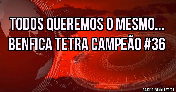 Todos queremos o mesmo... Benfica Tetra Campeão #36