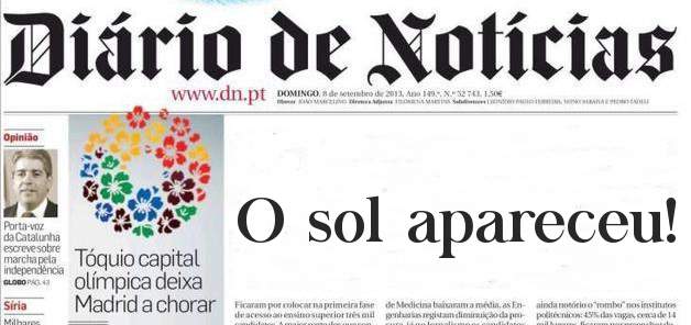 O sol apareceu!
