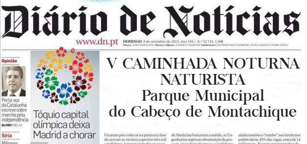 V CAMINHADA NOTURNA NATURISTA
Parque Municipal do Cabeço de Montachique