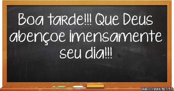 Boa tarde!!! Que Deus abençoe imensamente seu dia!!! 