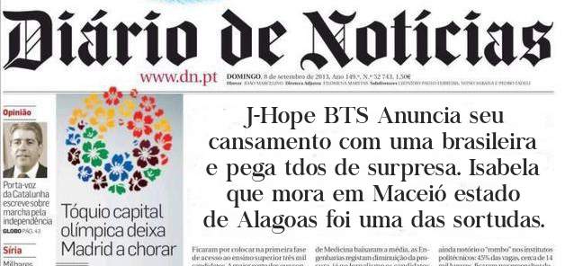 J-Hope BTS Anuncia seu cansamento com uma brasileira e pega tdos de surpresa. Isabela que mora em Maceió estado de Alagoas foi uma das sortudas.