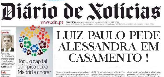 LUIZ PAULO PEDE ALESSANDRA EM CASAMENTO !