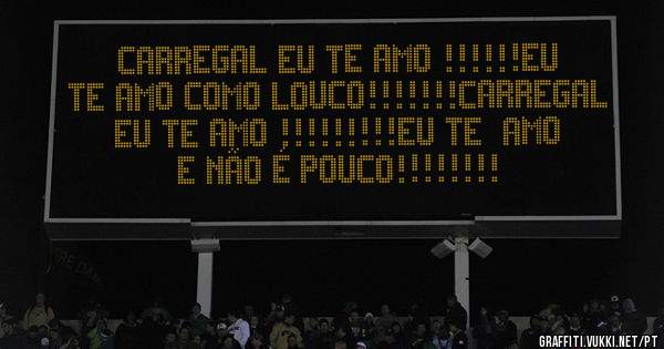Carregal eu Te amo !!!!!!Eu te amo como Louco!!!!!!!Carregal eu te Amo !!!!!!!!!Eu te  amo e não é pouco!!!!!!!!

