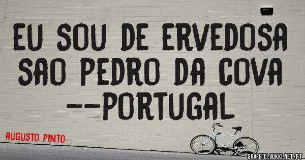 eu sou de ervedosa sao pedro da cova  --portugal