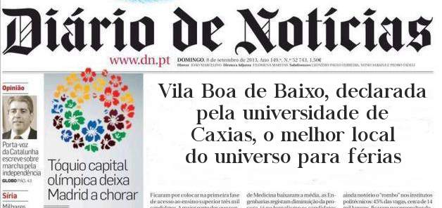 Vila Boa de Baixo, declarada pela universidade de Caxias, o melhor local do universo para férias 