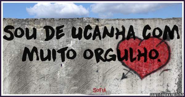Sou de Ucanha com muito orgulho. 