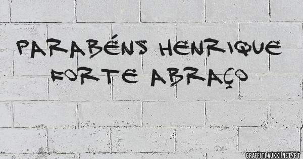 Parabéns Henrique
Forte abraço