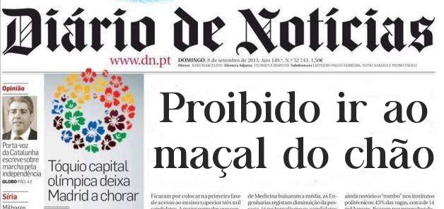 Proibido ir ao maçal do chão 