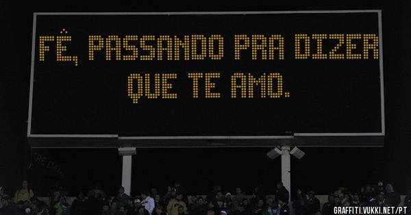 Fê, passando pra dizer que te amo.