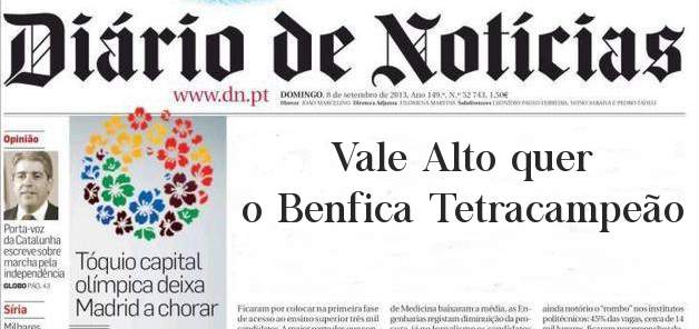 Vale Alto quer o Benfica Tetracampeão