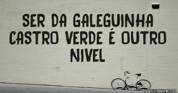 SER DA GALEGUINHA  CASTRO VERDE É OUTRO NIVEL